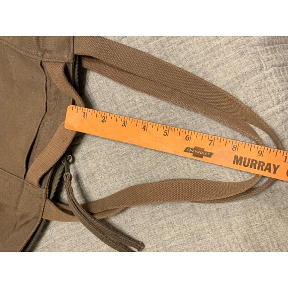 Baggu Large Canvas Tote Bag Dark‎ Brown Travel Weekender Carryall - Picture 6 of 10